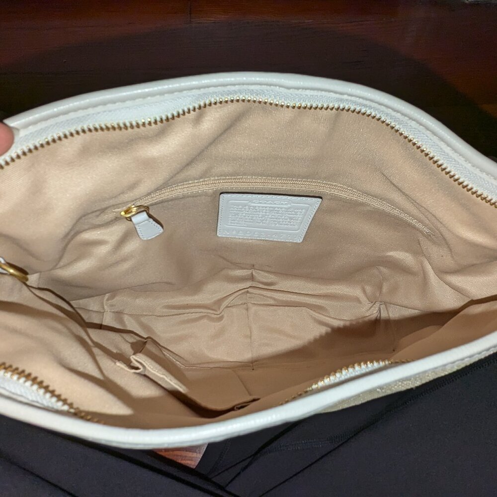 Coach Angora Straw Beige Cream BO63-4711 New Without Tags - Picture 7 of 10
